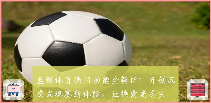 蓝鲸体育热门功能全解析：开创沉浸式观赛新体验，让热爱更尽兴